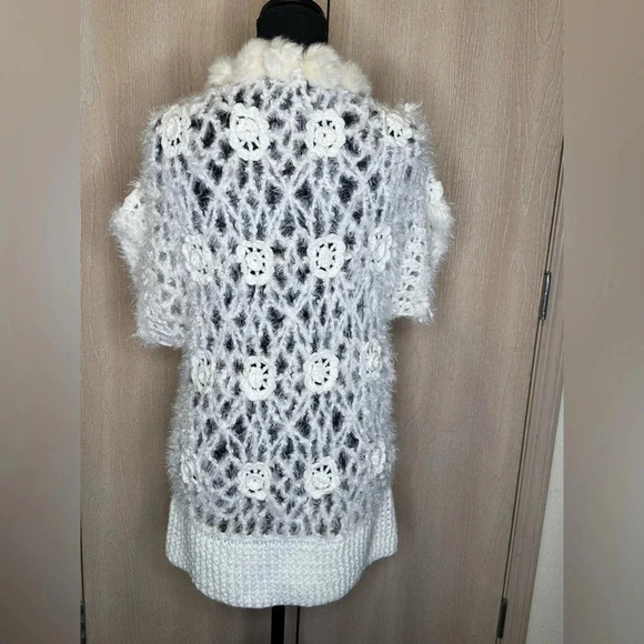 GG Pink Rabbit Fur Grandma Knit Sweater - Picture 11 of 16